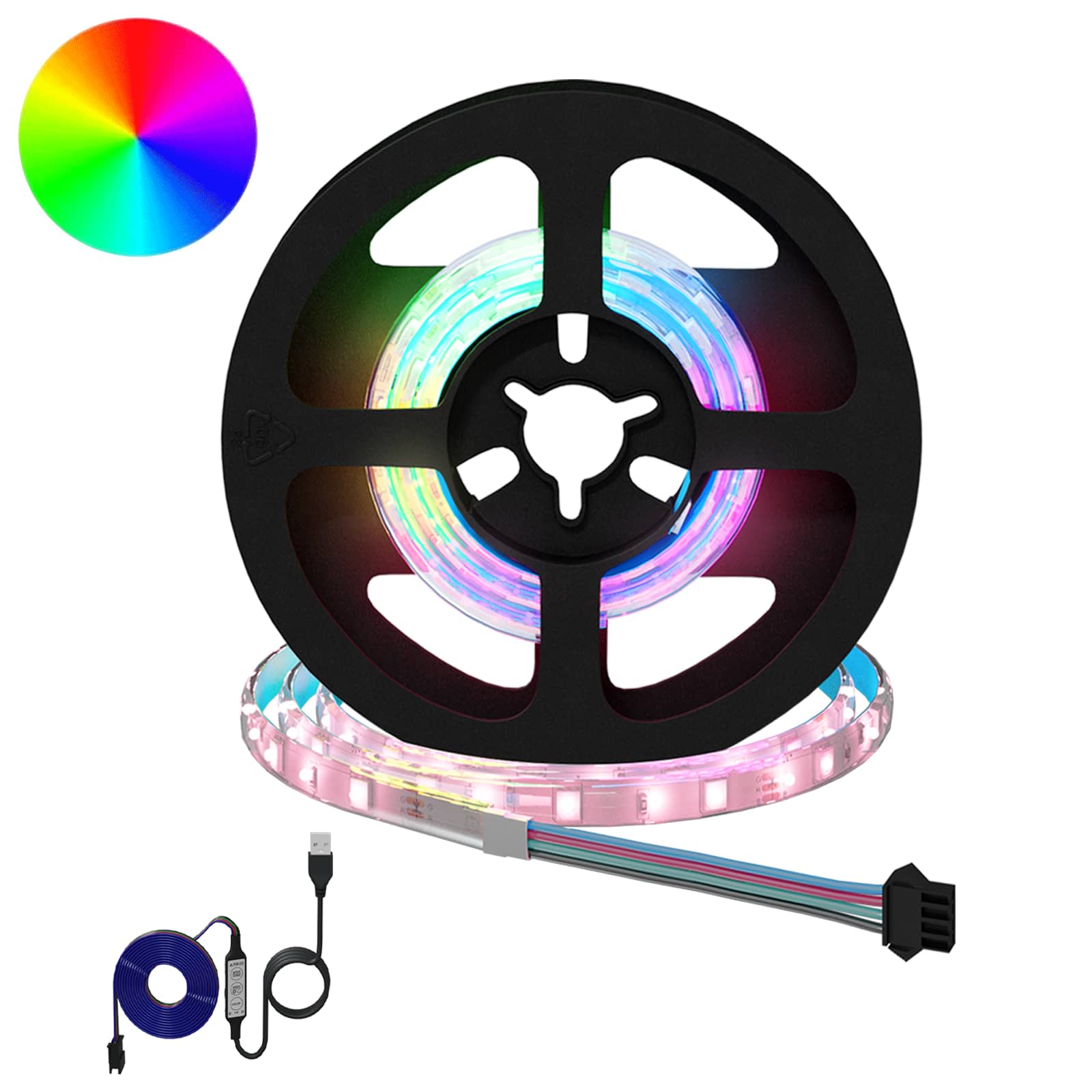 vidaXL LED-strip 4 pcs Zwart en transparant 300 cm Koper en kunststof