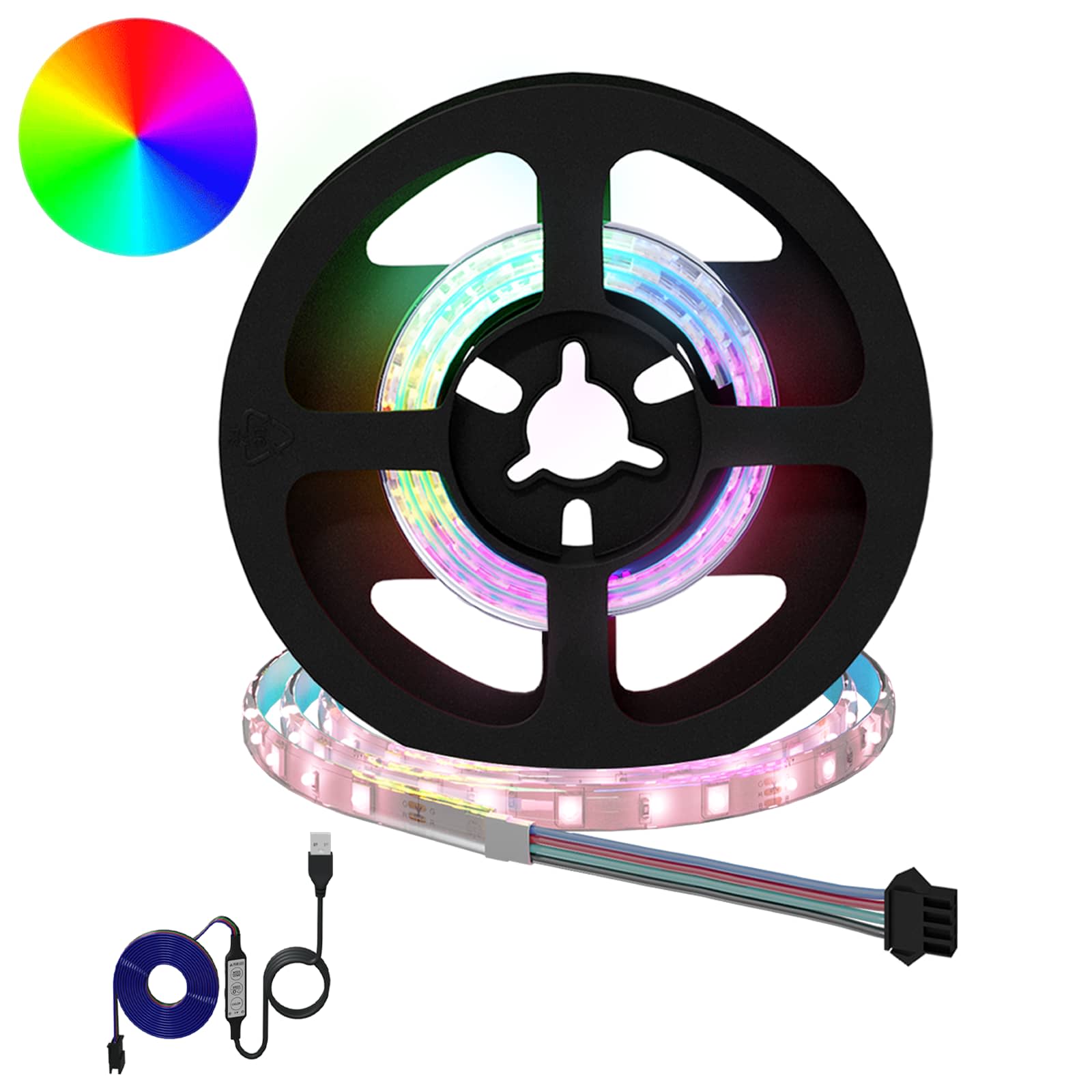 vidaXL LED-strip 4 pcs Zwart en transparant 300 cm Koper en kunststof