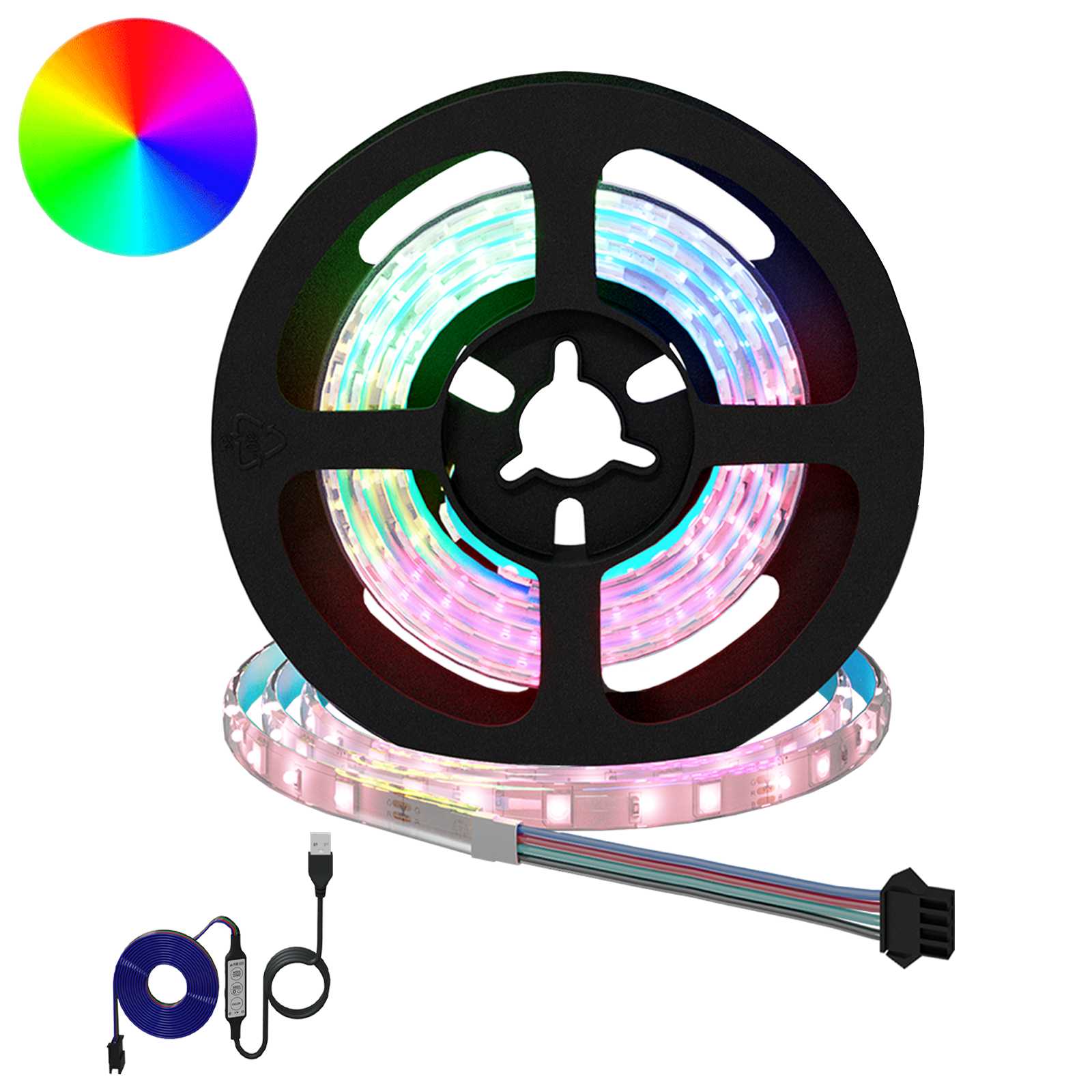 vidaXL LED-strip 4 pcs Zwart en transparant 300 cm Koper en kunststof