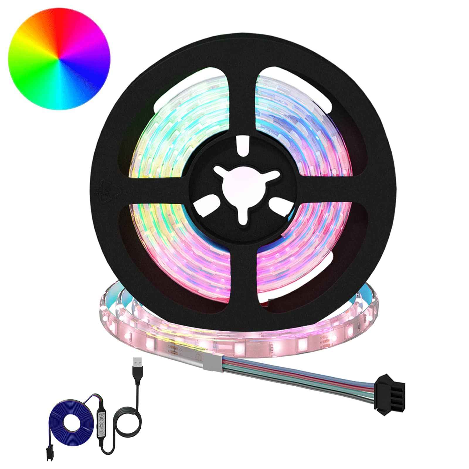vidaXL LED-strip 4 pcs Zwart en transparant 300 cm Koper en kunststof