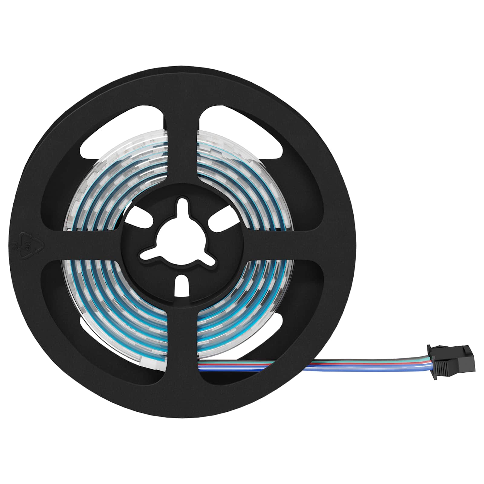 vidaXL LED-strip 4 pcs Zwart en transparant 300 cm Koper en kunststof