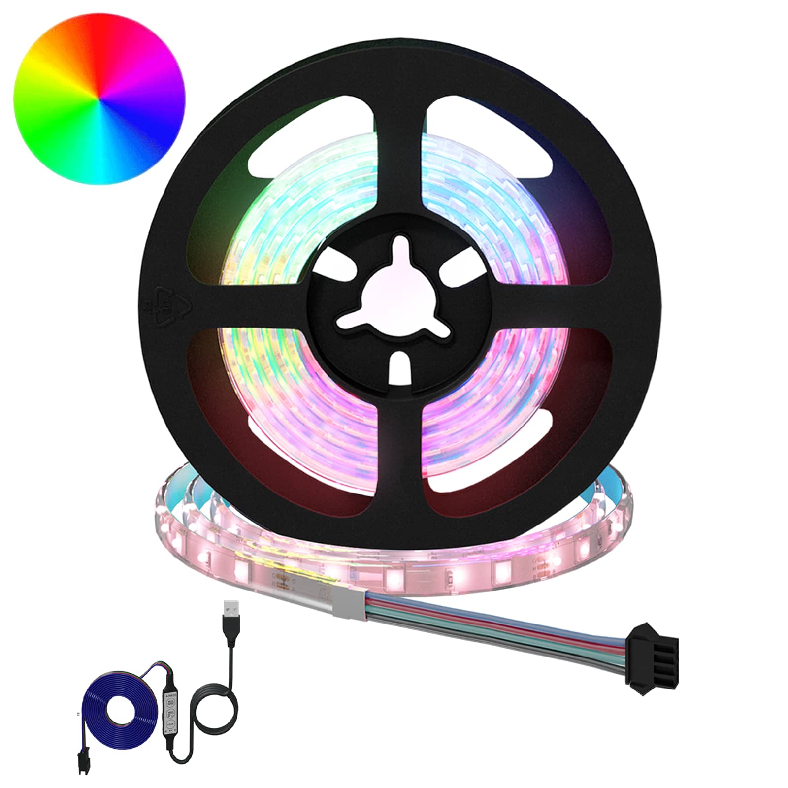 vidaXL LED-strip 4 pcs Zwart en transparant 300 cm Koper en kunststof