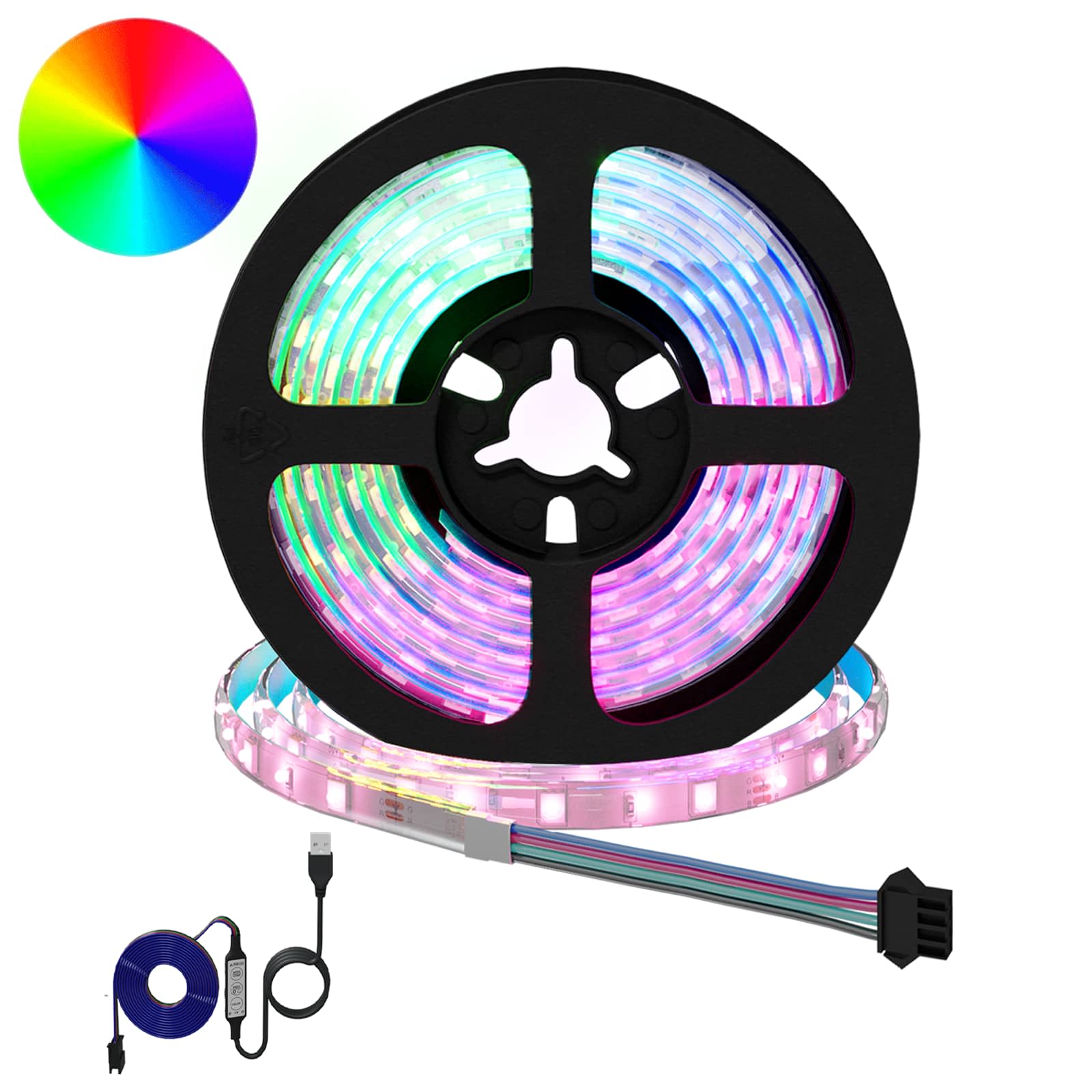 vidaXL LED-strip 4 pcs Zwart en transparant 300 cm Koper en kunststof