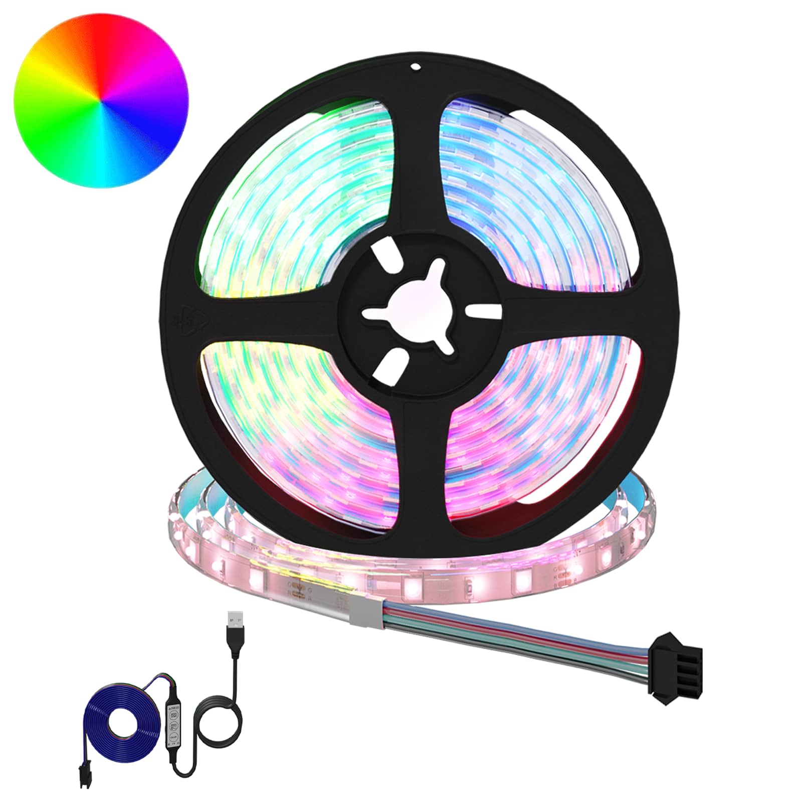 vidaXL LED-strip 4 pcs Zwart en transparant 300 cm Koper en kunststof