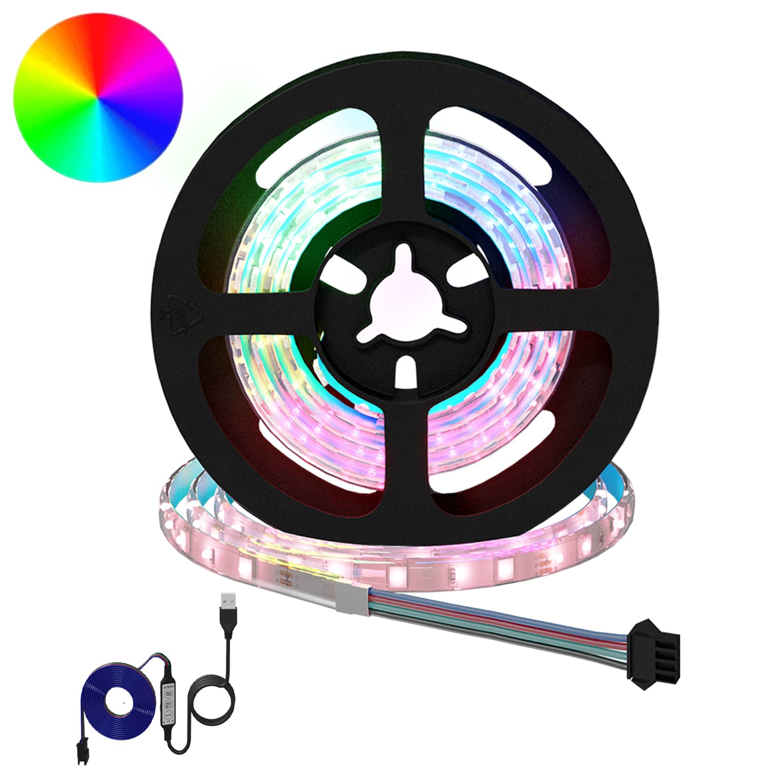 vidaXL LED-strip 4 pcs Zwart en transparant 300 cm Koper en kunststof