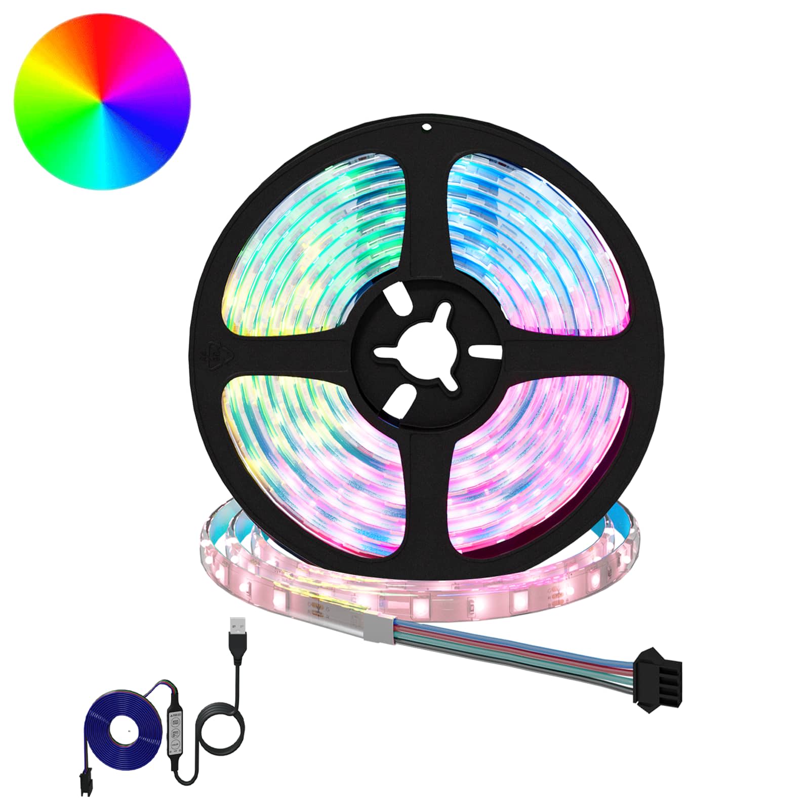 vidaXL LED-strip 4 pcs Zwart en transparant 300 cm Koper en kunststof