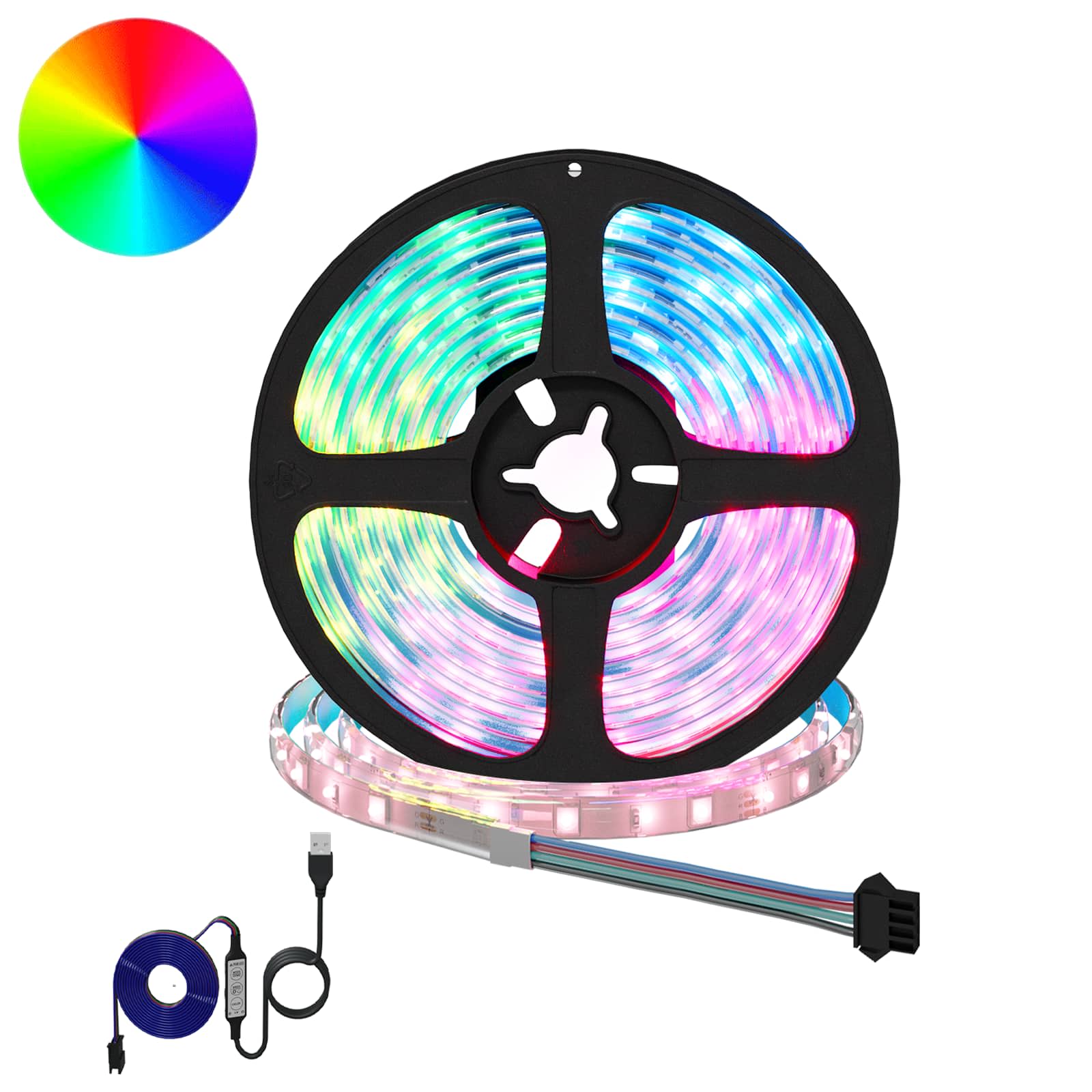 vidaXL LED-strip 4 pcs Zwart en transparant 300 cm Koper en kunststof