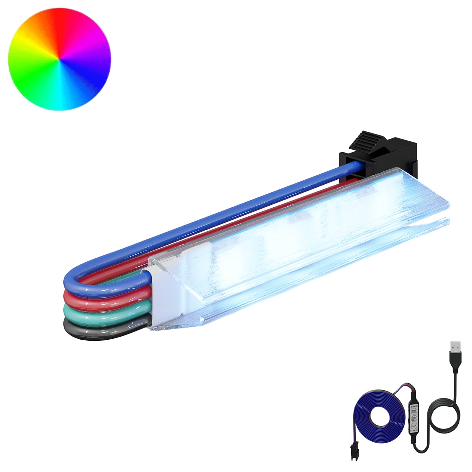 vidaXL LED-strip 4 pcs Zwart en Wit 150 cm Koper en kunststof