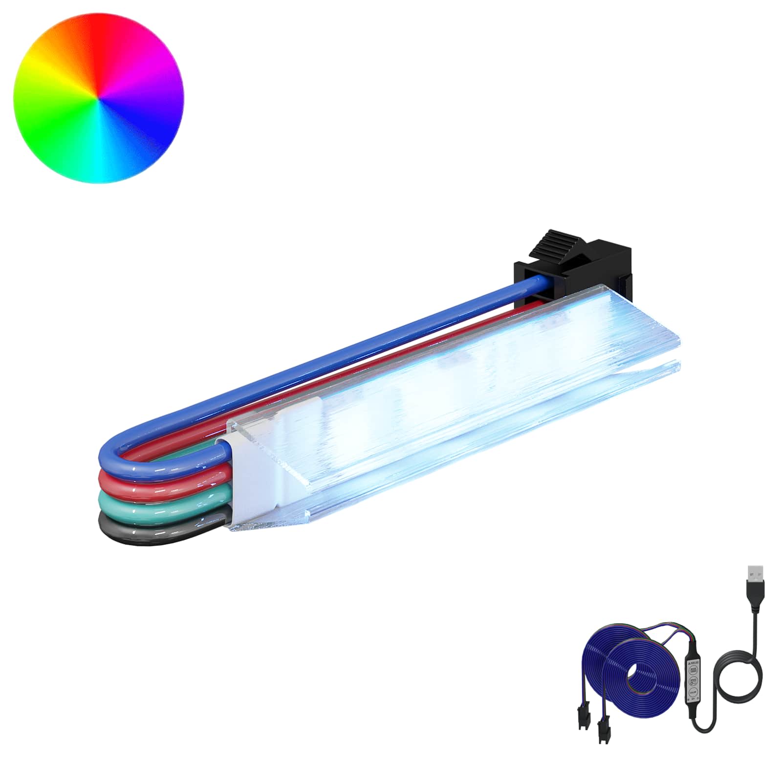 vidaXL LED-strip 4 pcs Zwart en Wit 150 cm Koper en kunststof