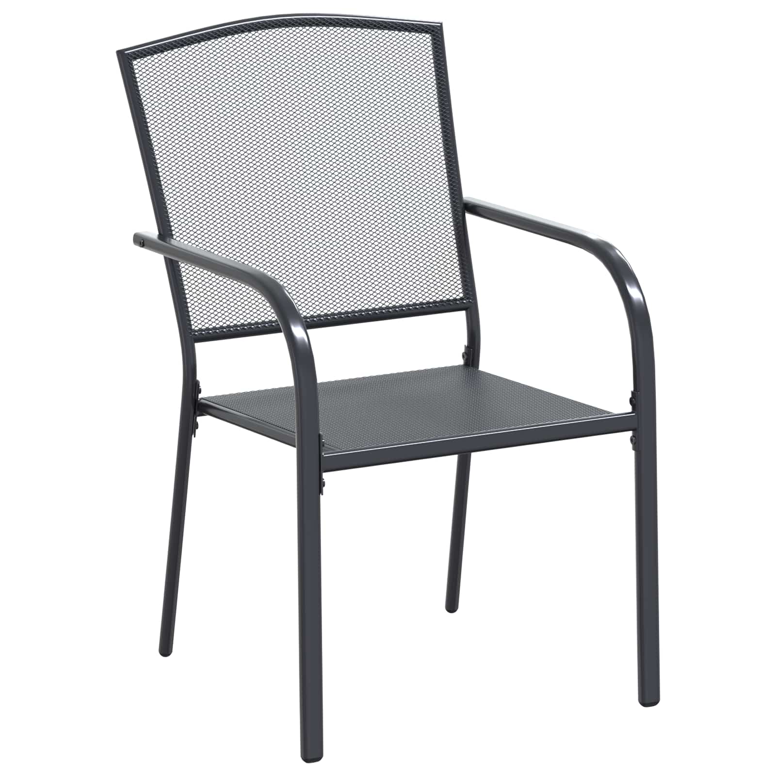 vidaXL Tuin eettafelset 7 pcs Antracietkleurig 212 x 90 x 76 cm
