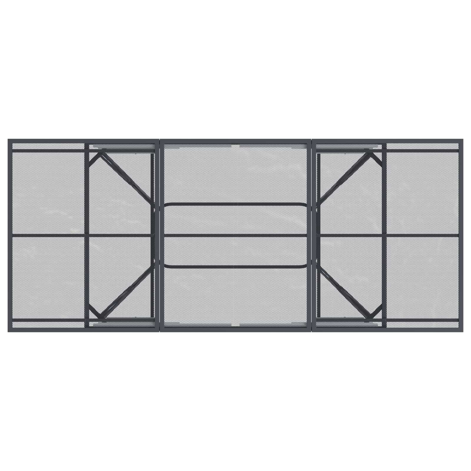 vidaXL Tuin eettafelset 7 pcs Antracietkleurig 212 x 90 x 76 cm