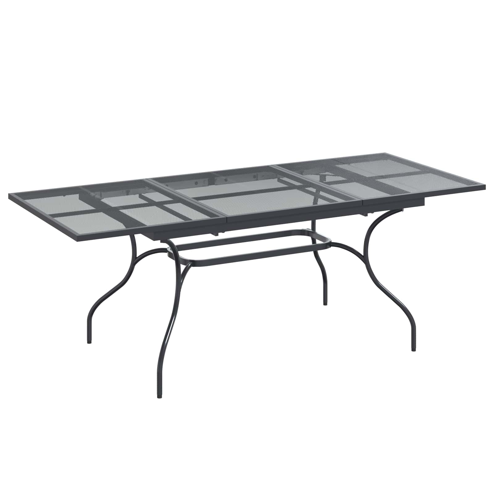 vidaXL Tuin eettafelset 7 pcs Antracietkleurig 212 x 90 x 76 cm