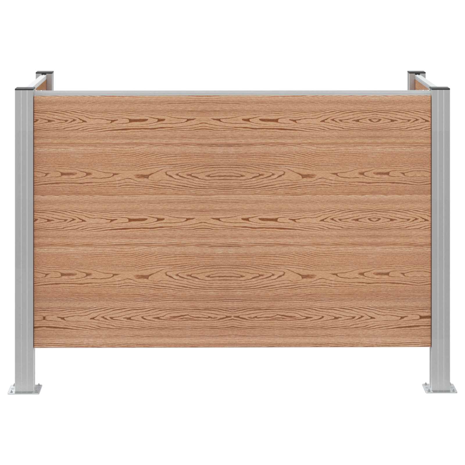 vidaXL Afvalbak Schutting Bruin 161 x 85 x 115 cm Aluminium en WPC