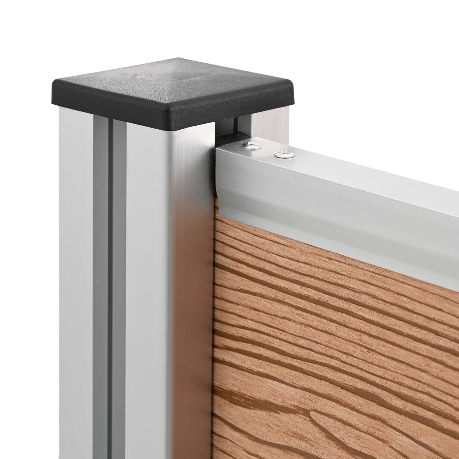 vidaXL Afvalbak Schutting Bruin 161 x 85 x 115 cm Aluminium en WPC