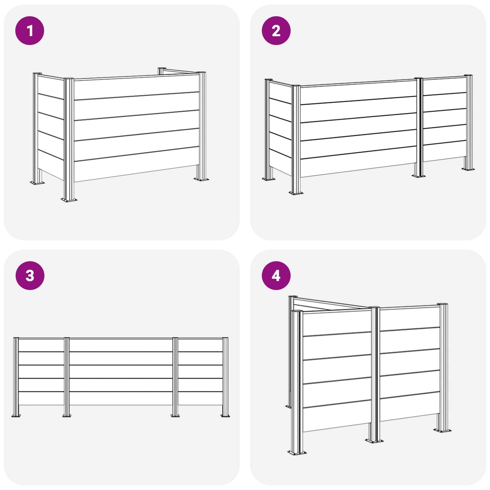 vidaXL Afvalbak Schutting Bruin 161 x 85 x 115 cm Aluminium en WPC