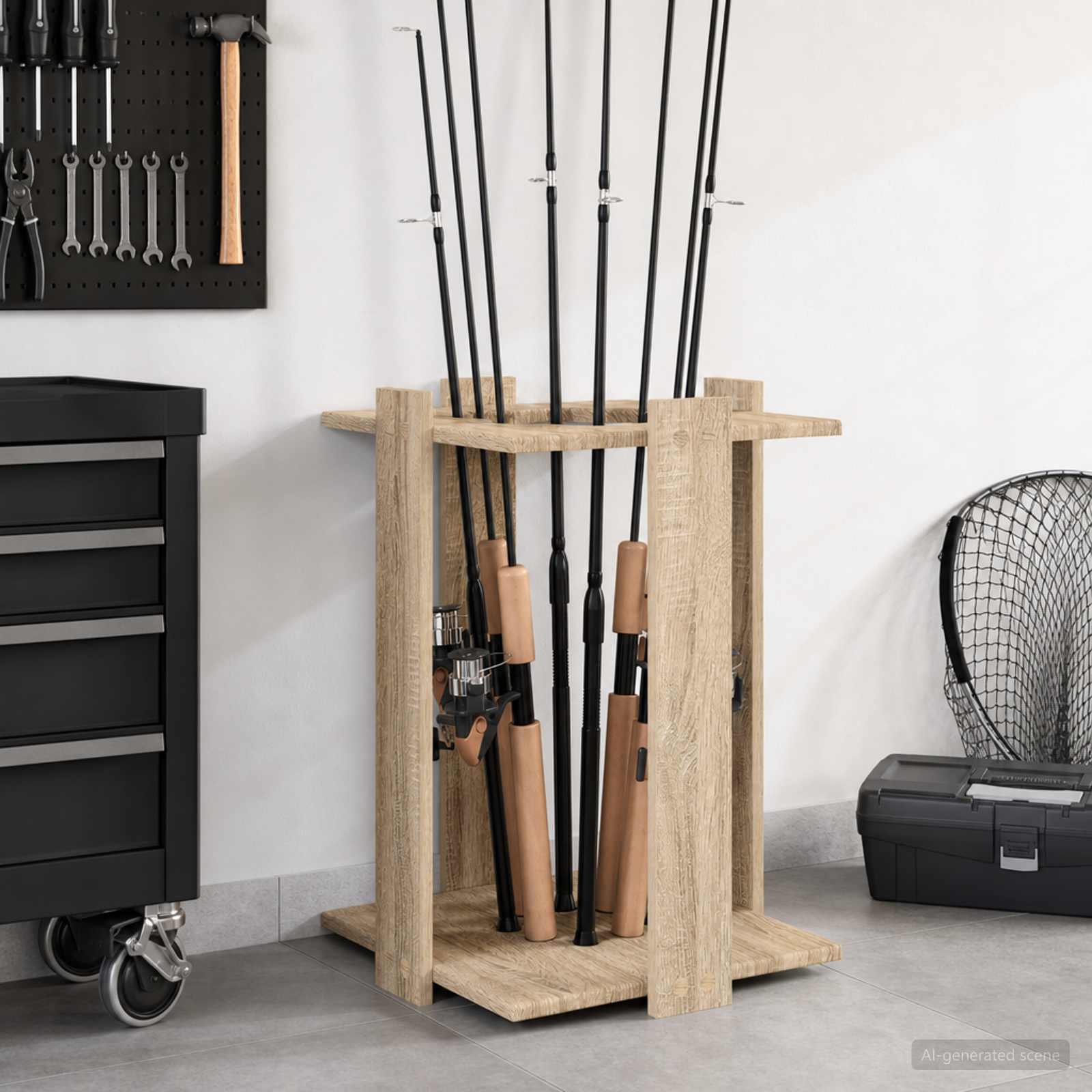 vidaXL Biljartkeu standaard Bewerkt hout 42 x 43 x 60 cm Wit