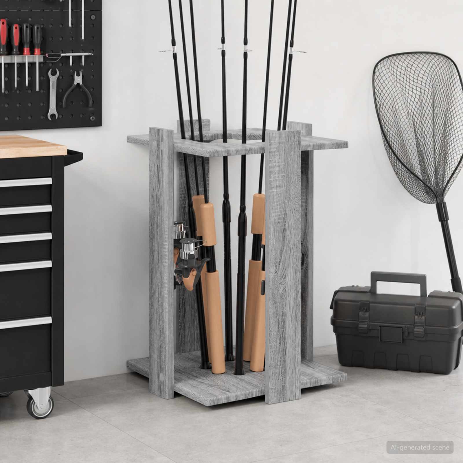 vidaXL Biljartkeu standaard Bewerkt hout 42 x 43 x 60 cm Wit