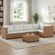 vidaXL 6 st Rieten Loungeset met Kussens GENDT Natuurlijk rattan