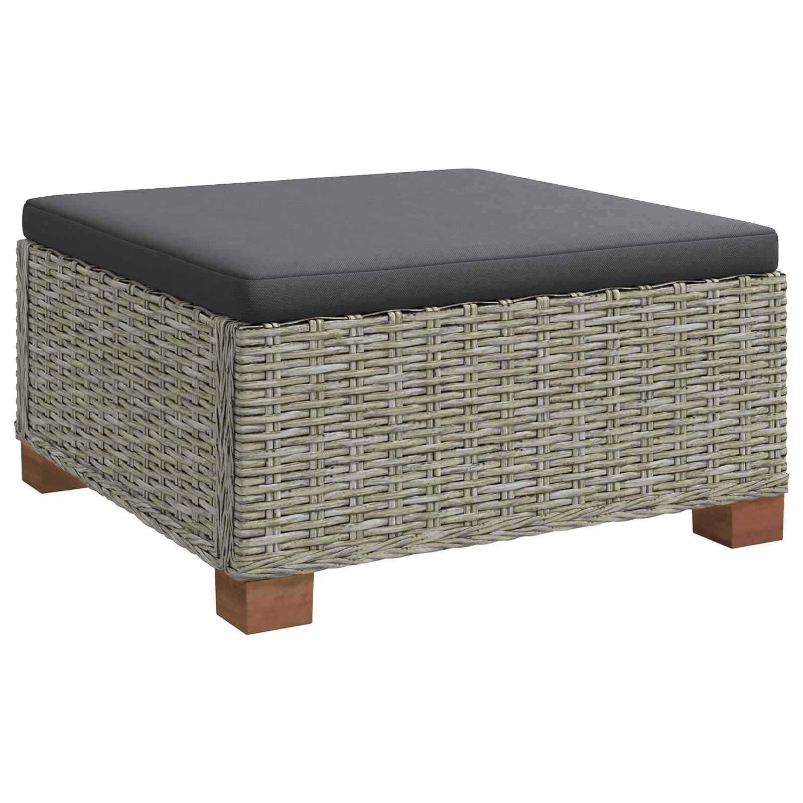 vidaXL 9 st Rieten Loungeset met Kussens GENDT Natuurlijk rattan