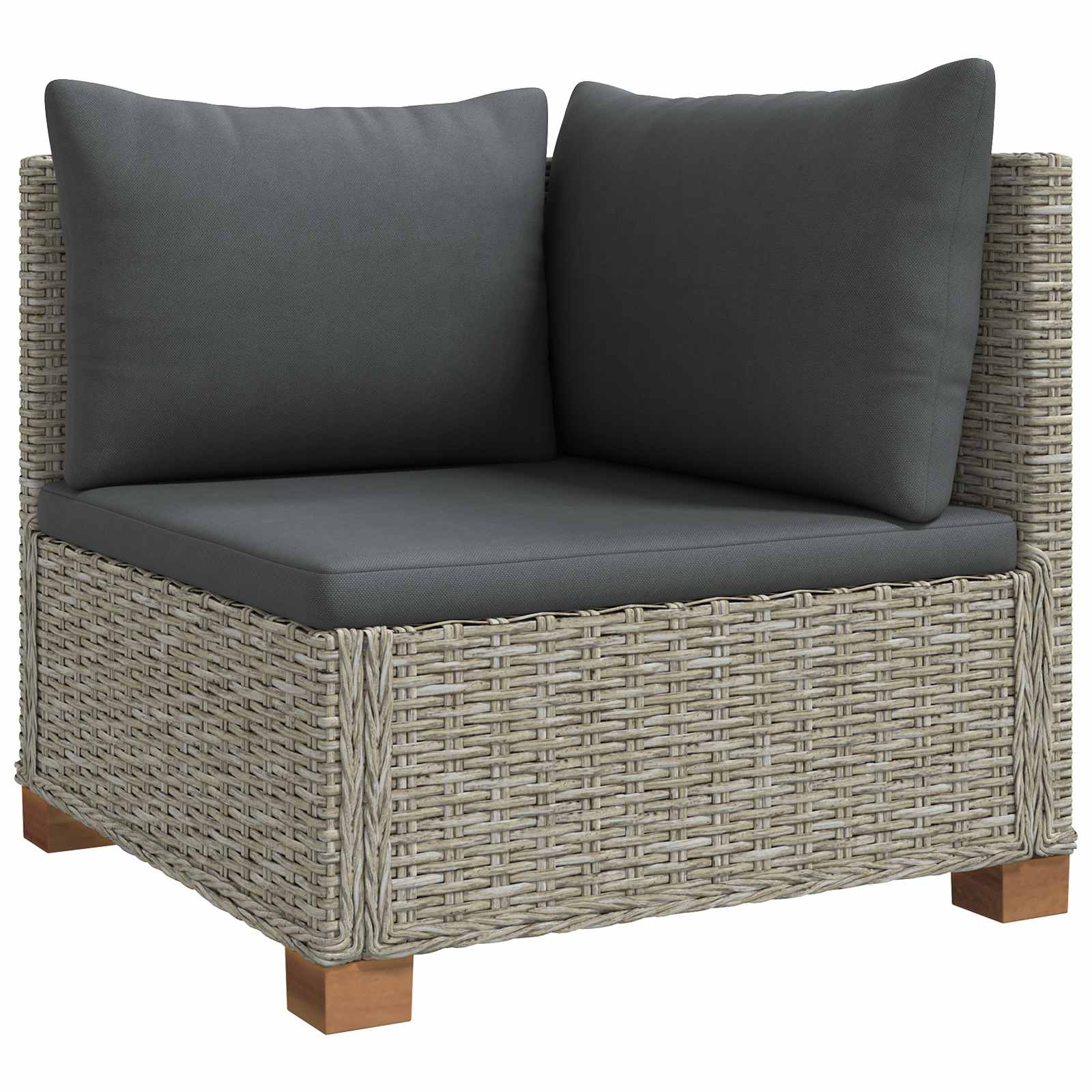 vidaXL 6 st Rieten Loungeset met Kussens GENDT Natuurlijk rattan