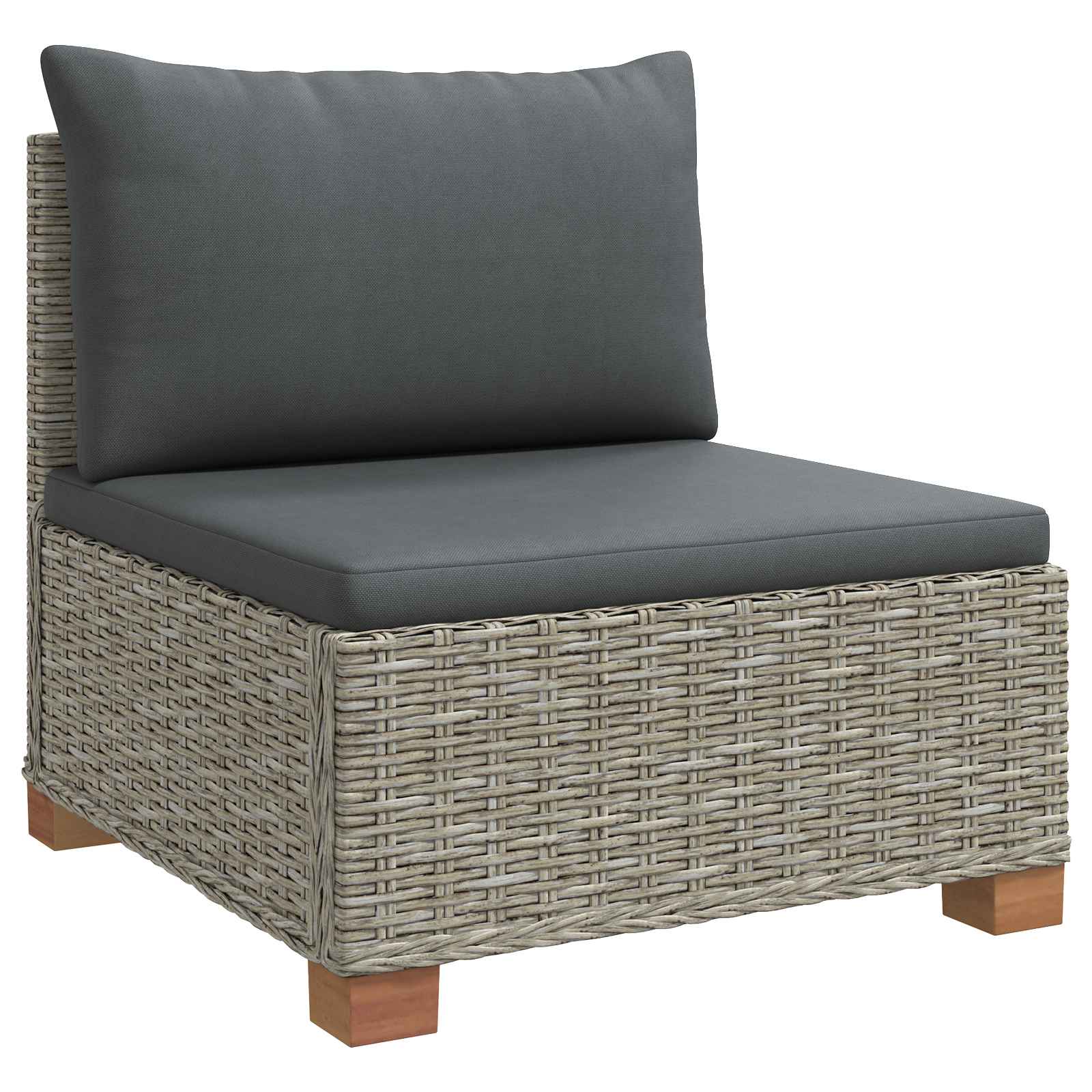 vidaXL 6 st Rieten Loungeset met Kussens GENDT Natuurlijk rattan