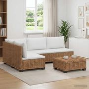 vidaXL 5 st Rieten Loungeset met Kussens GENDT Natuurlijk rattan