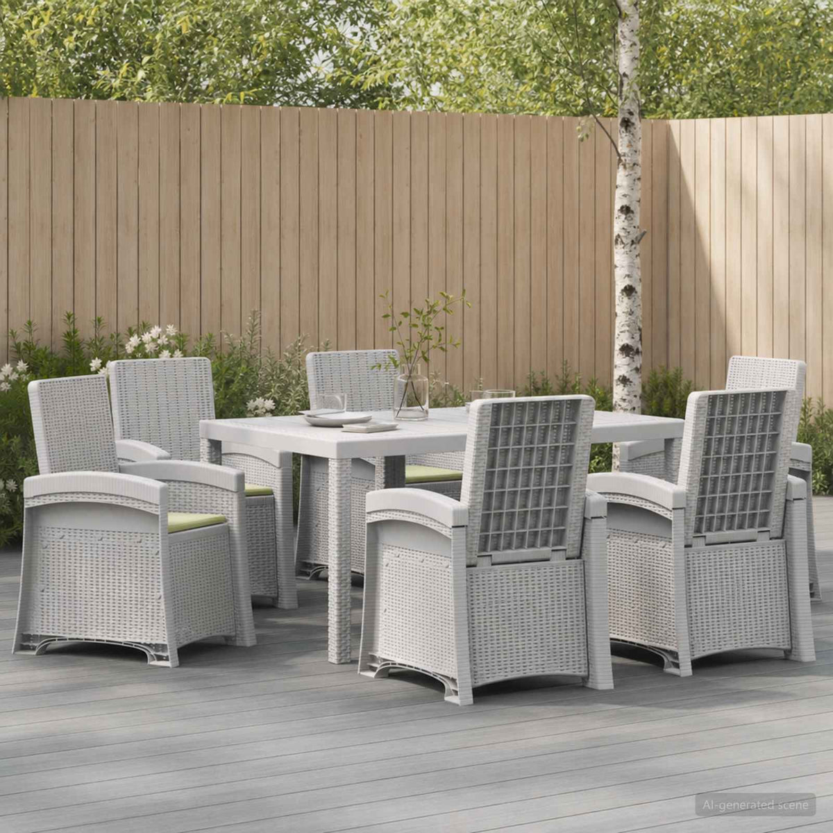vidaXL Tuin eettafelset 5 st Antraciet- en crèmekleurig PP
