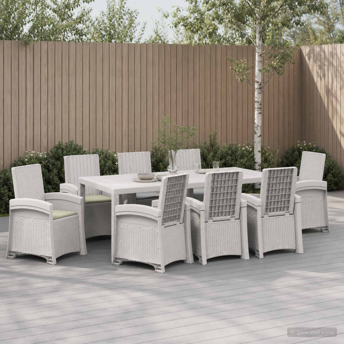 vidaXL Tuin eettafelset 5 st Antraciet- en crèmekleurig PP