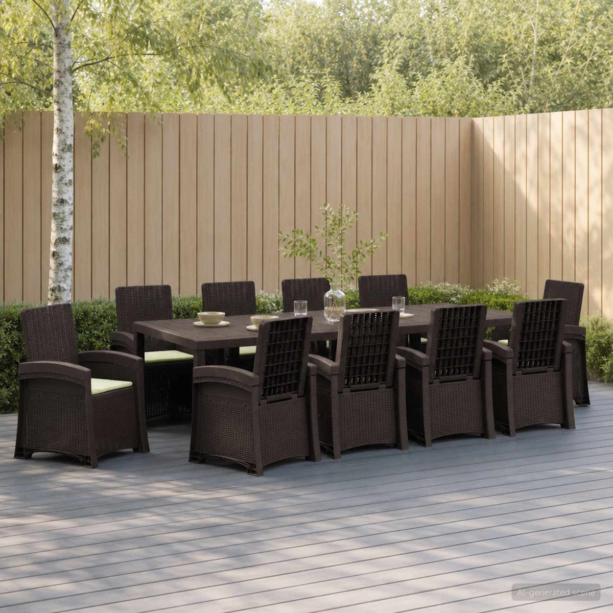vidaXL Tuin eettafelset 5 st Antraciet- en crèmekleurig PP