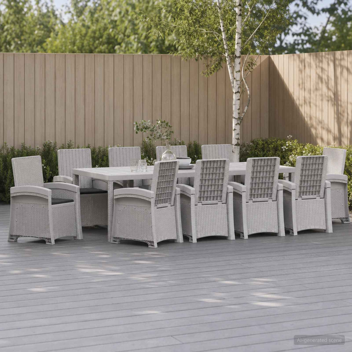 vidaXL Tuin eettafelset 5 st Antraciet- en crèmekleurig PP