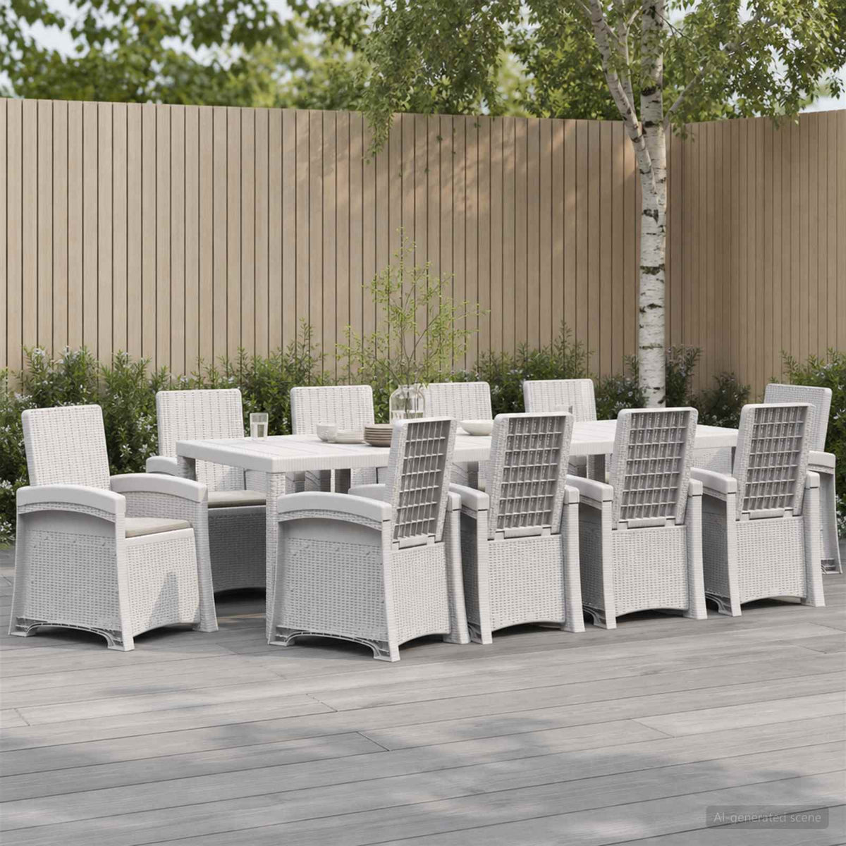 vidaXL Tuin eettafelset 5 st Antraciet- en crèmekleurig PP