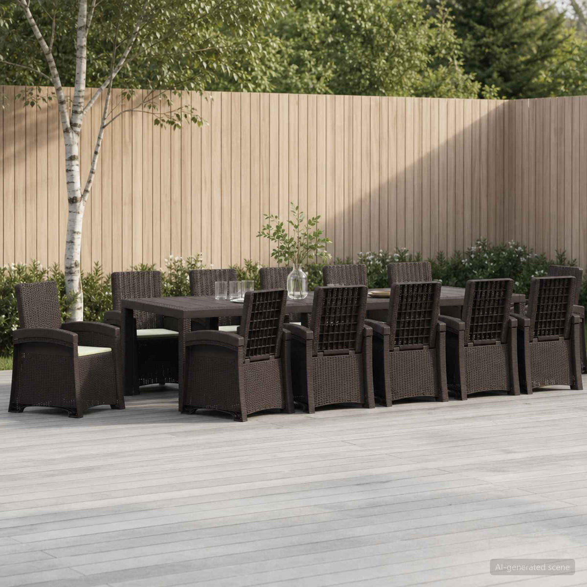 vidaXL Tuin eettafelset 5 st Antraciet- en crèmekleurig PP