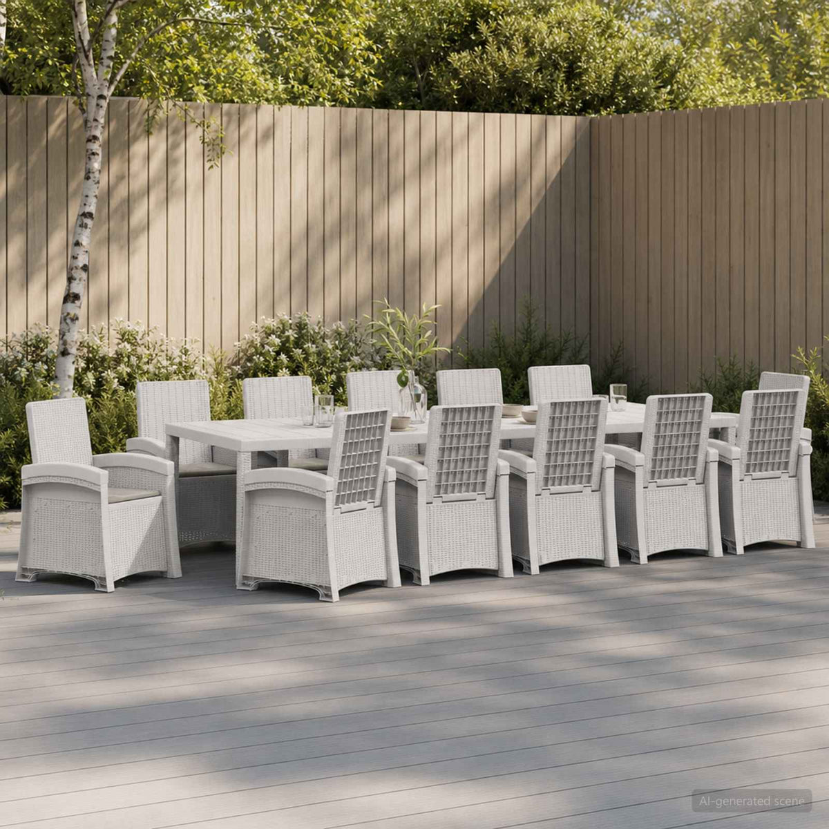 vidaXL Tuin eettafelset 5 st Antraciet- en crèmekleurig PP