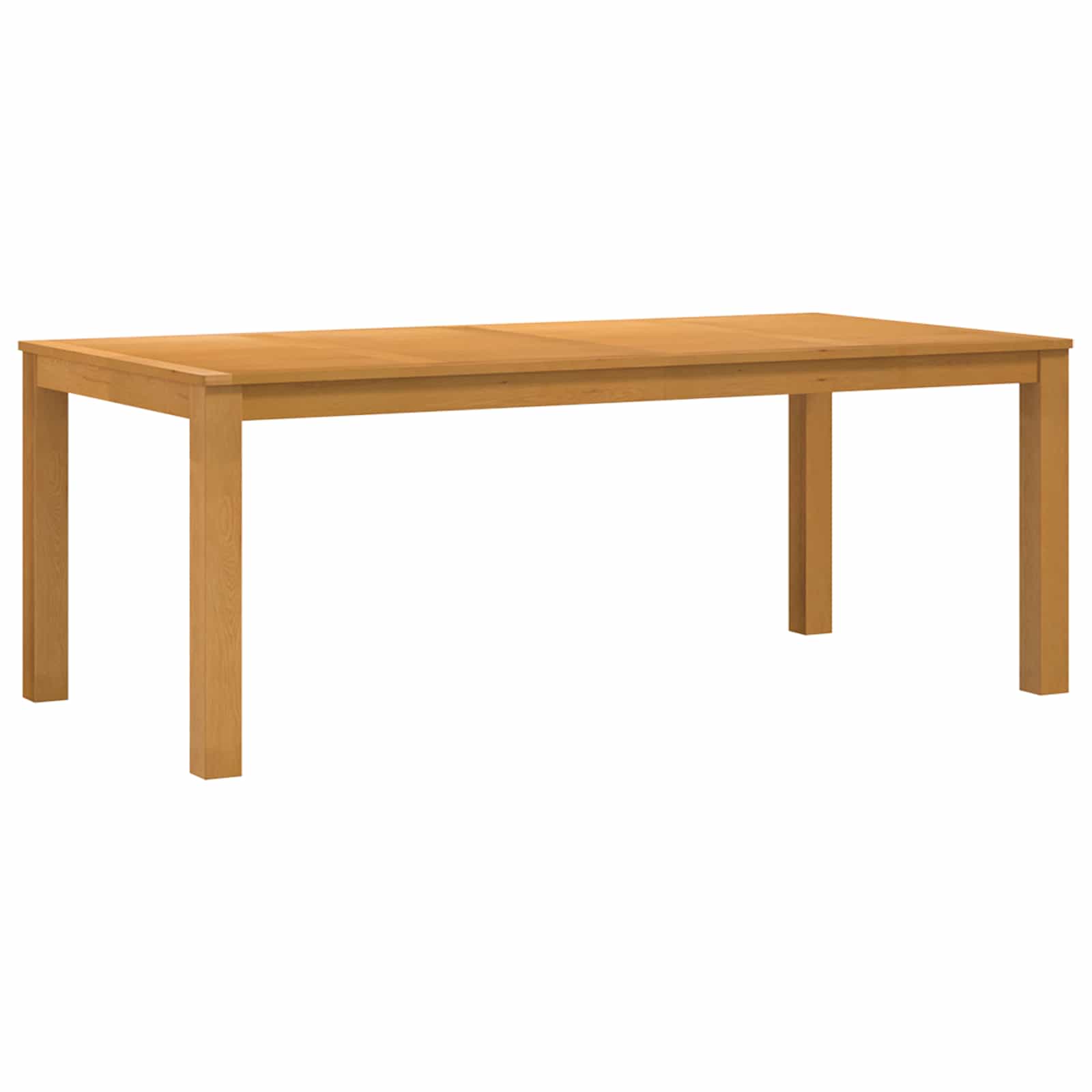 vidaXL Eettafel 200 x 100 x 75 cm Massief Eikenhout Naturel