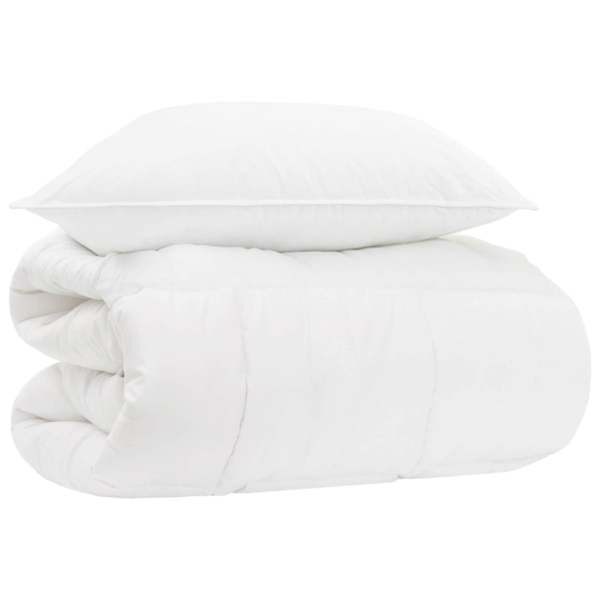 vidaXL Dekbed en Hoofdkussen Set 2 st Wit Bamboevezel