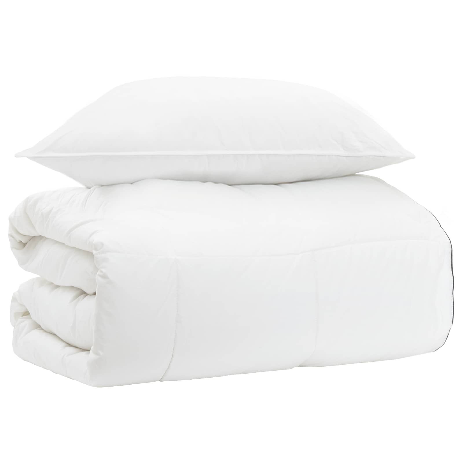 vidaXL Dekbedset met kussen Wit 135 x 200 cm Katoen, Bamboe, Polyester