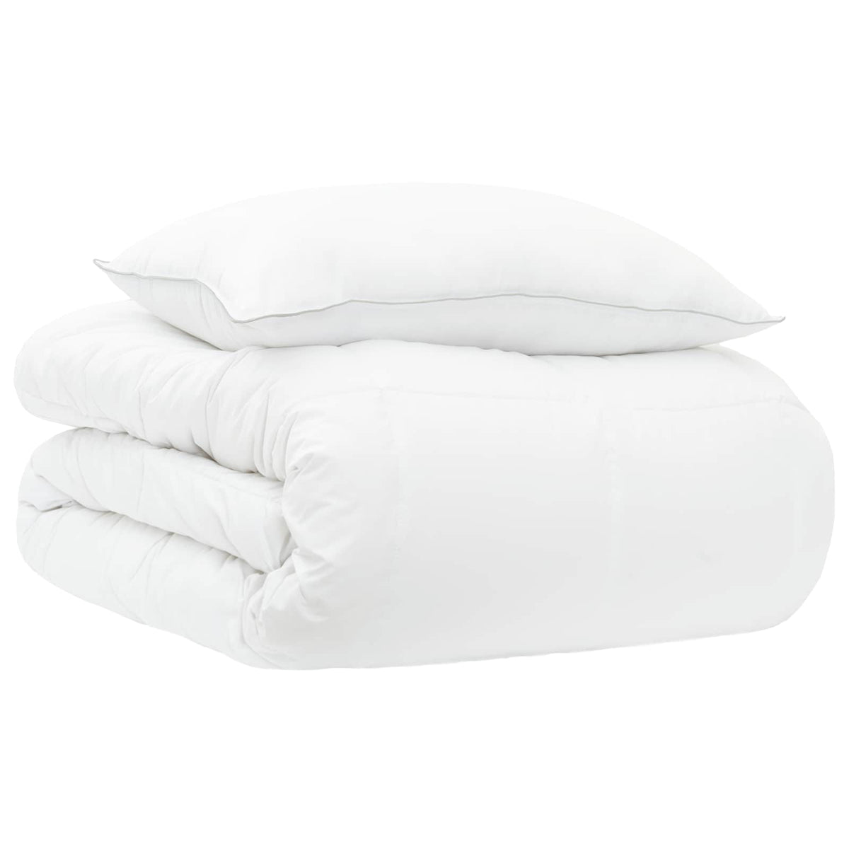 vidaXL Jaar Rond Dekbed Set 2 st 135 x 200 cm Alle seizoenen Wit