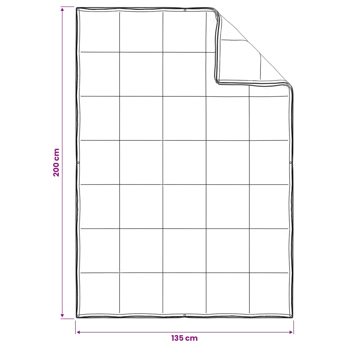 vidaXL Jaar Rond Dekbed Set 2 st 135 x 200 cm Alle seizoenen Wit