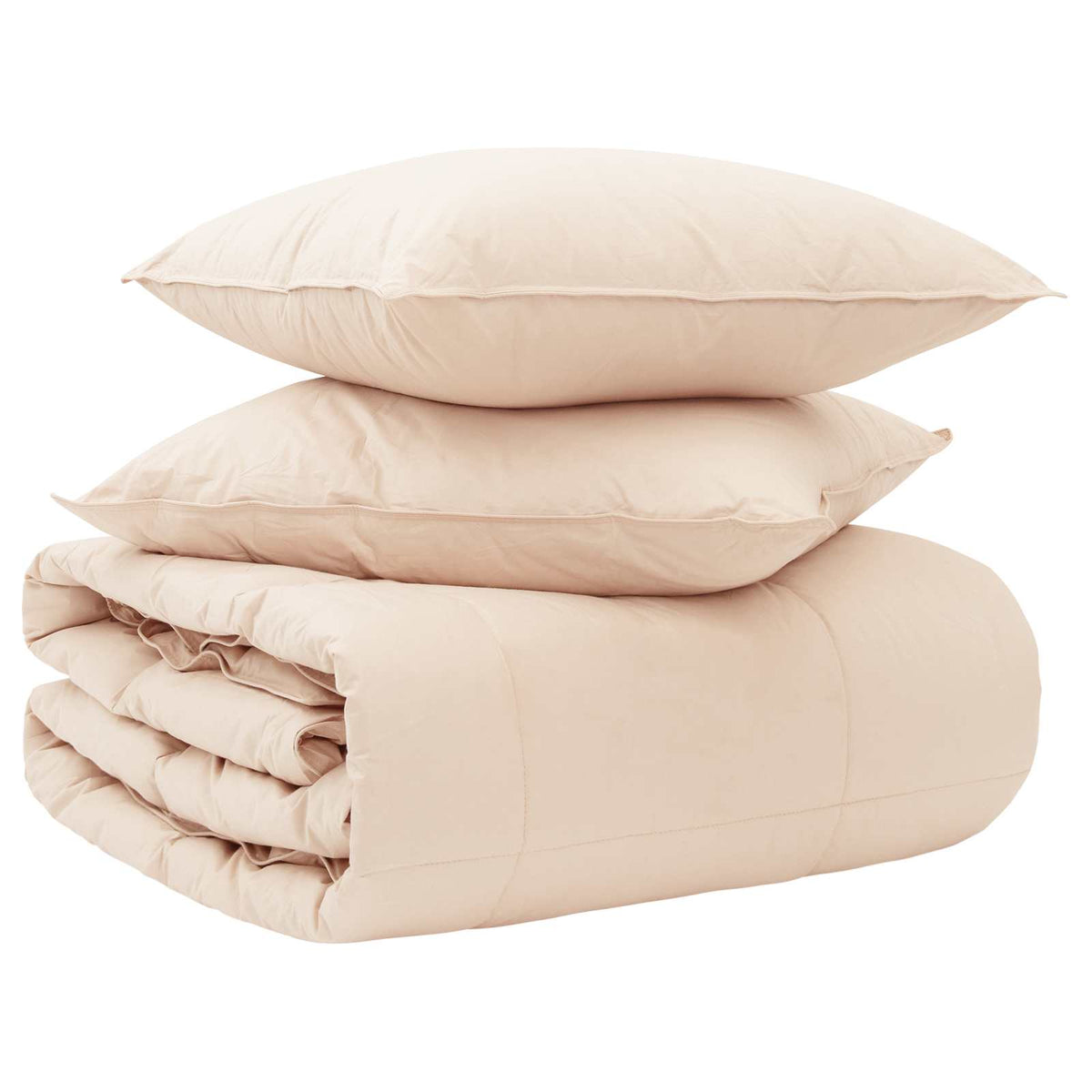 vidaXL Dekbedset 2 st 200 x 200 cm Alle seizoenen Kapokvezel Beige