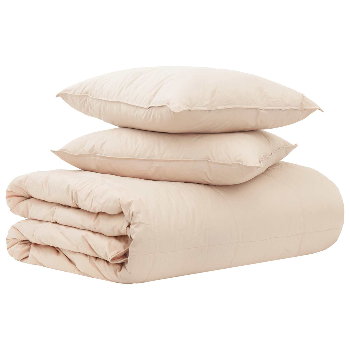 vidaXL Dekbedset 2 st 200 x 200 cm Alle seizoenen Kapokvezel Beige