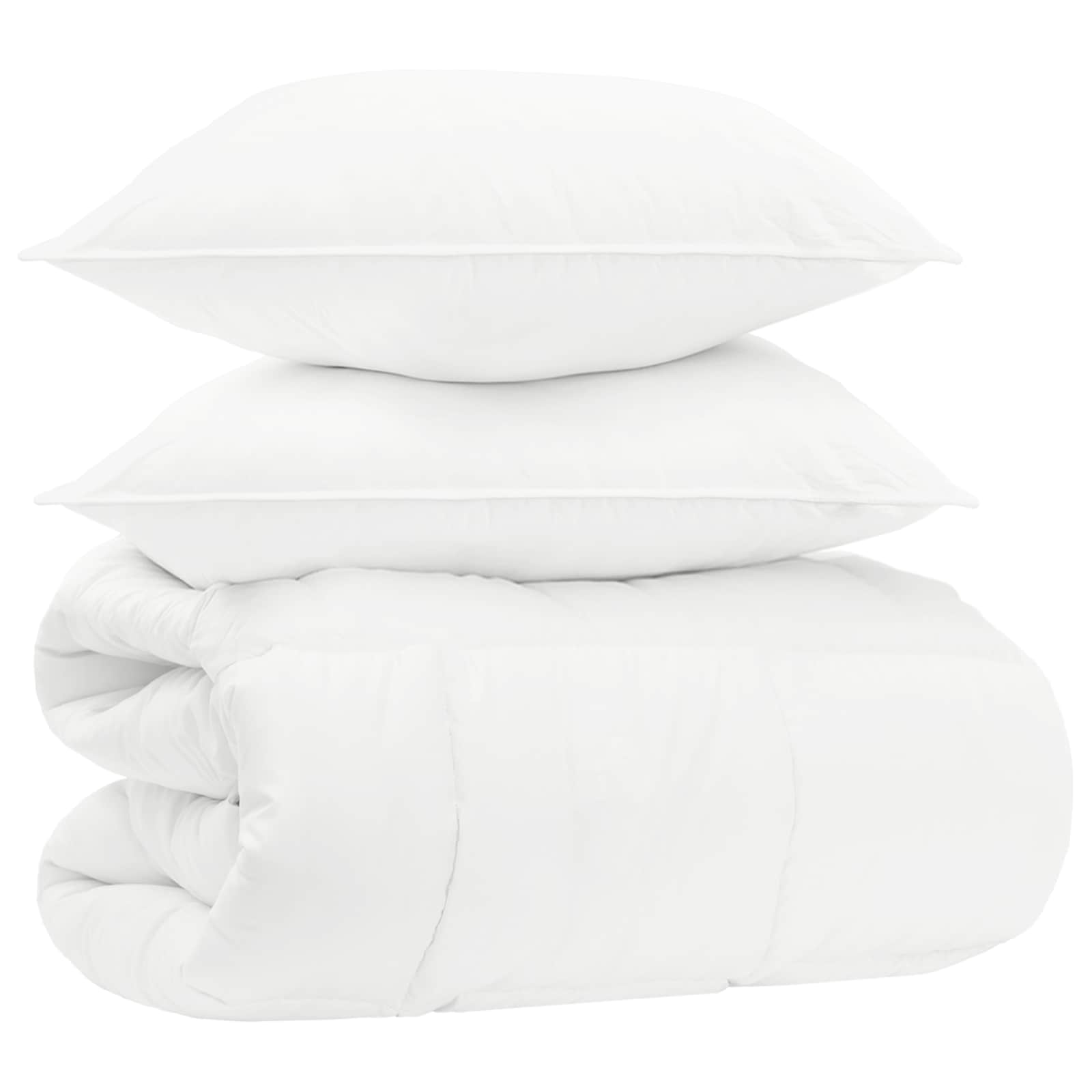 vidaXL Dekbed set Wit 200 x 200 cm Katoen, Bamboe, Polyester