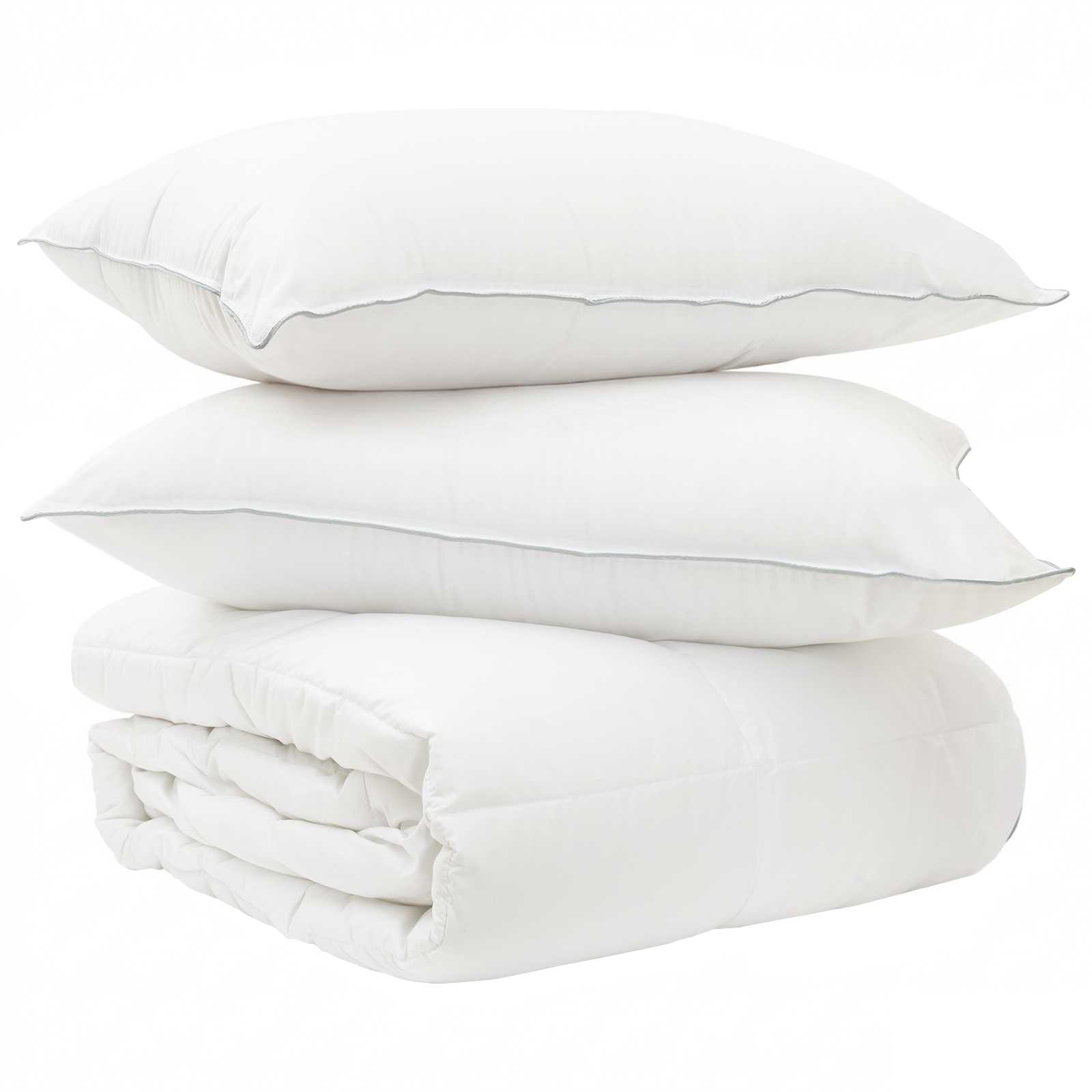 vidaXL Dekbedset met kussen 2 pcs Wit Bamboevezel