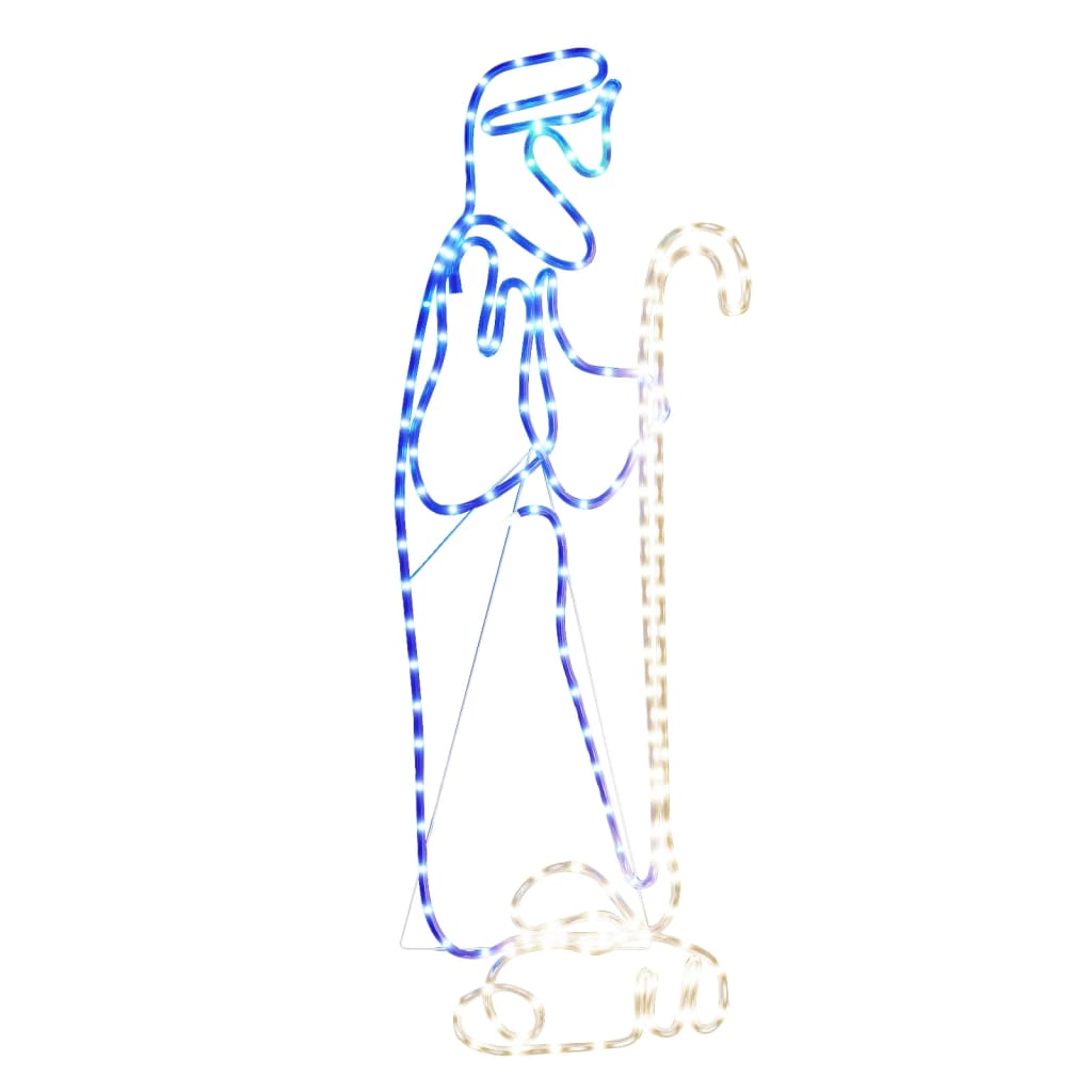 vidaXL Kerstfiguren Jozef en Maria met 264 LED's 40x55 en 38x100 cm