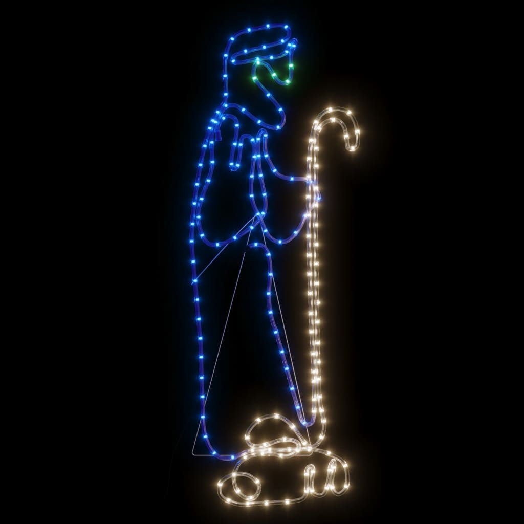 vidaXL Kerstfiguren Jozef en Maria met 264 LED's 40x55 en 38x100 cm