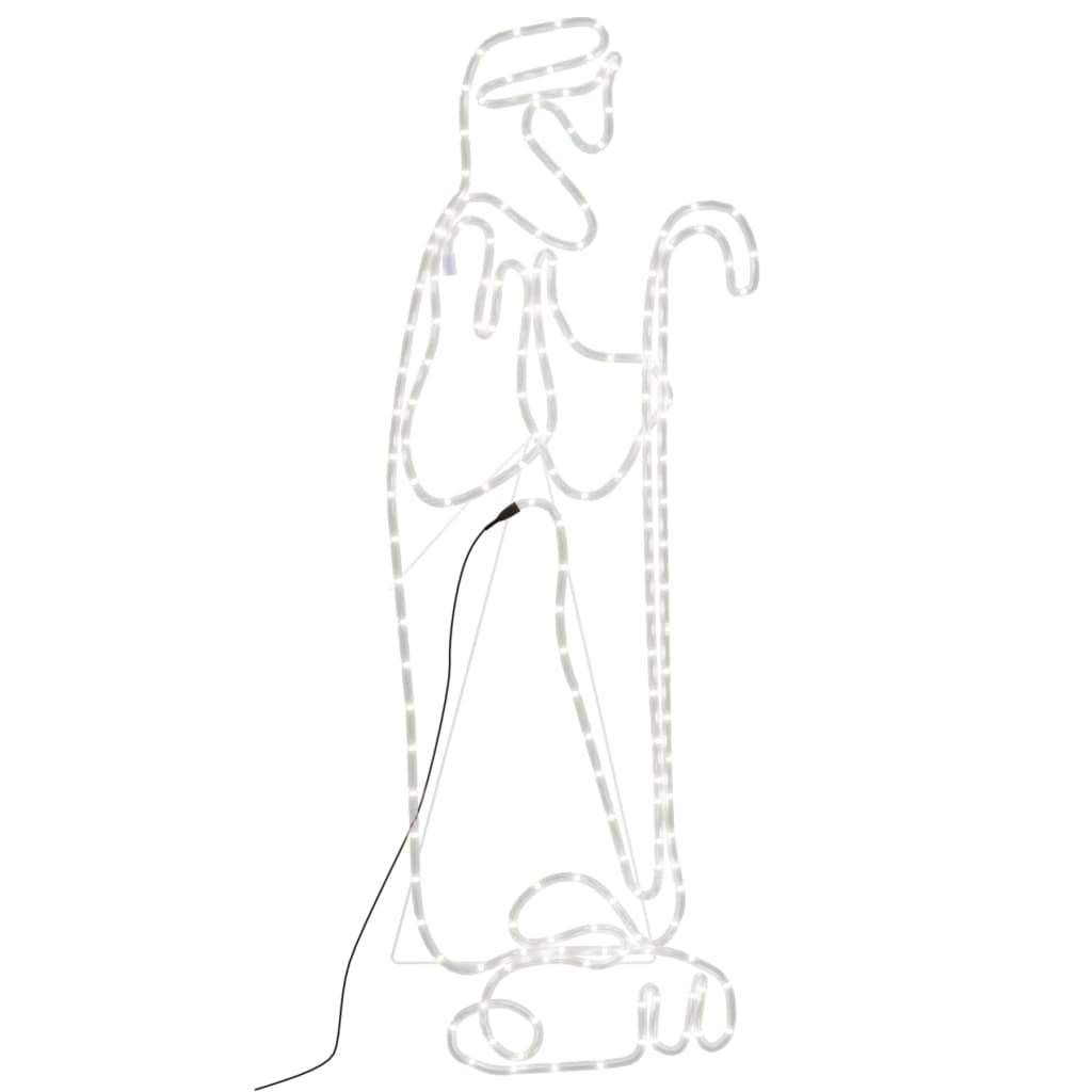vidaXL Kerstfiguren Jozef en Maria met 264 LED's 40x55 en 38x100 cm