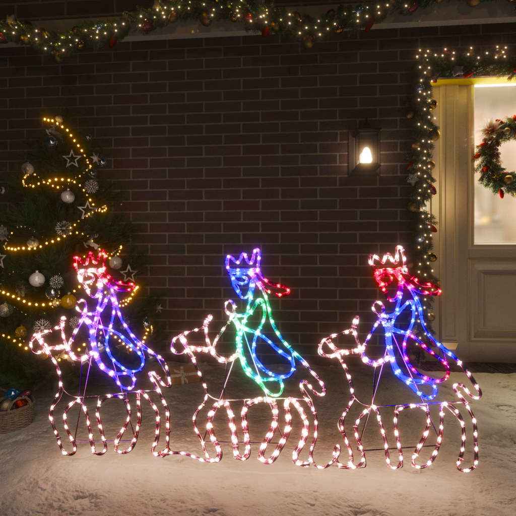 vidaXL Kerstfiguren Jozef en Maria met 264 LED's 40x55 en 38x100 cm