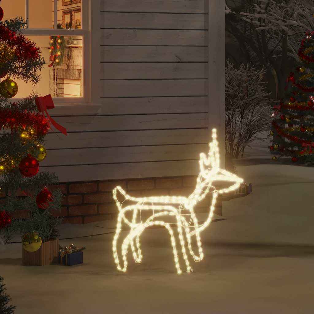 vidaXL Kerstfiguur rendier warmwit 60x30x60 cm