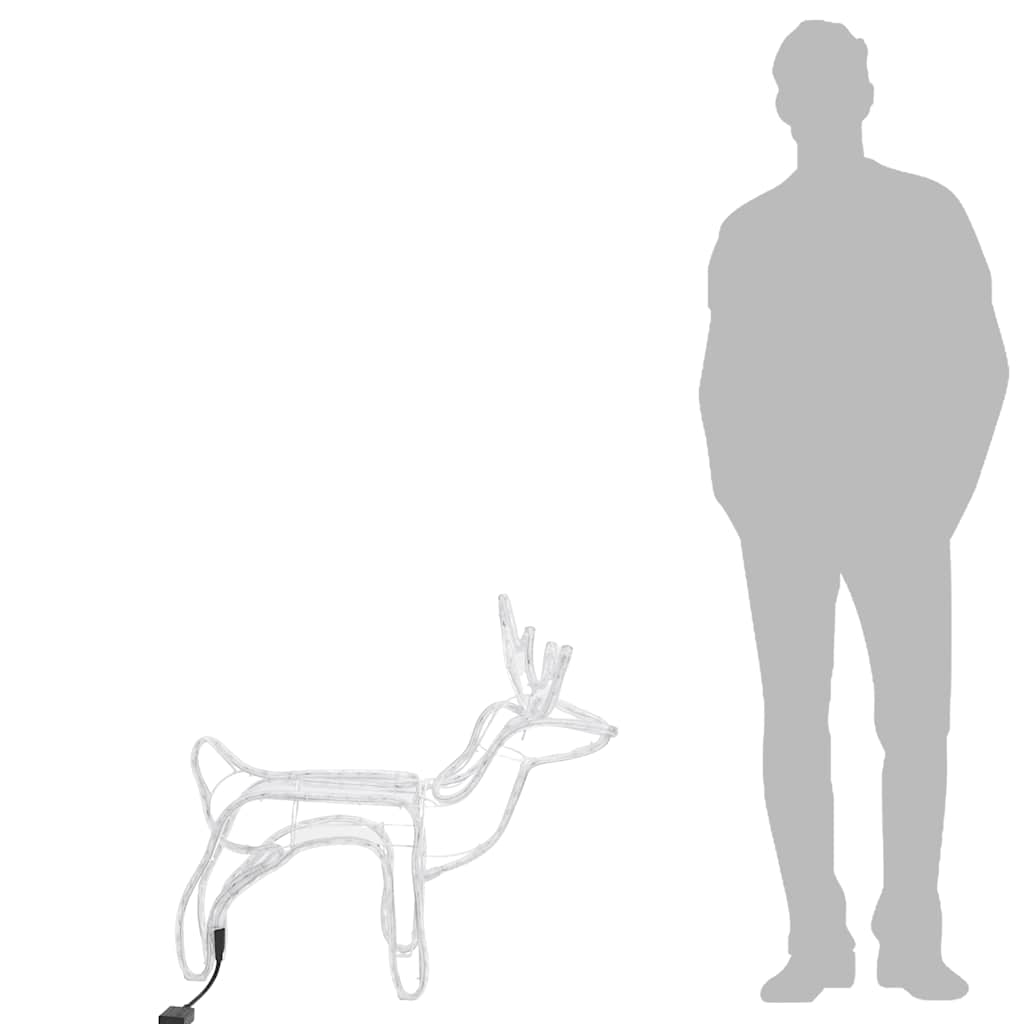 vidaXL Kerstfiguur rendier warmwit 60x30x60 cm