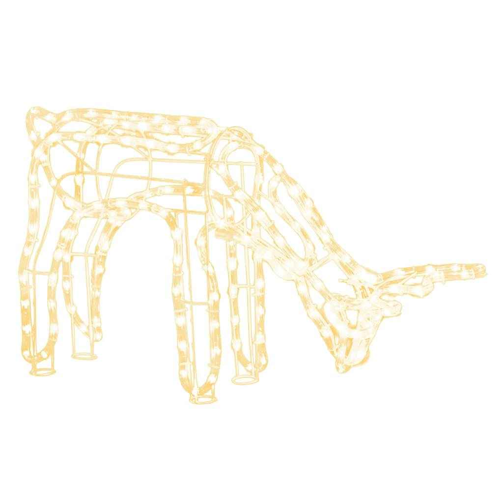 vidaXL Kerstfiguur rendier warmwit 73x31x45 cm