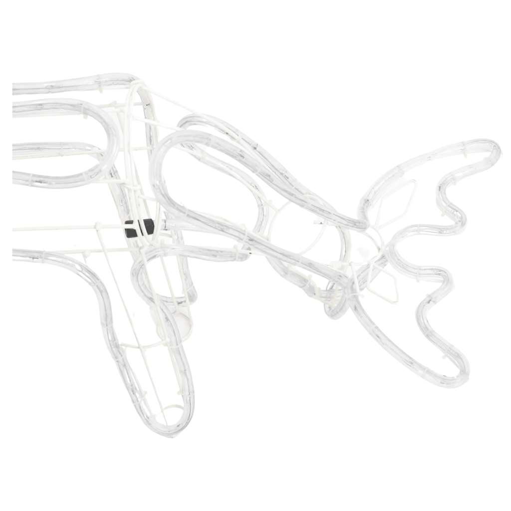 vidaXL Kerstfiguur rendier warmwit 73x31x45 cm